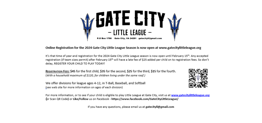 Gate City Little League > Home